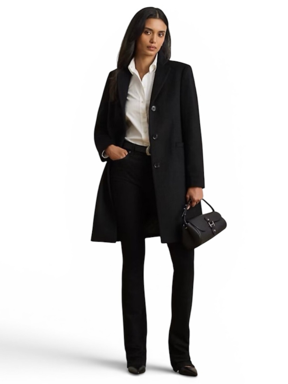 Lauren Ralph Lauren Women's Wool-Blend WalkerCoat Size 8 Size L